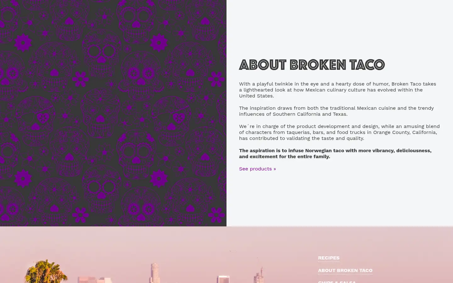 Screenshot of brokentaco.no