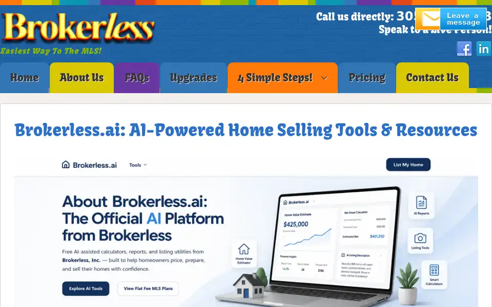 Screenshot of brokerless.com