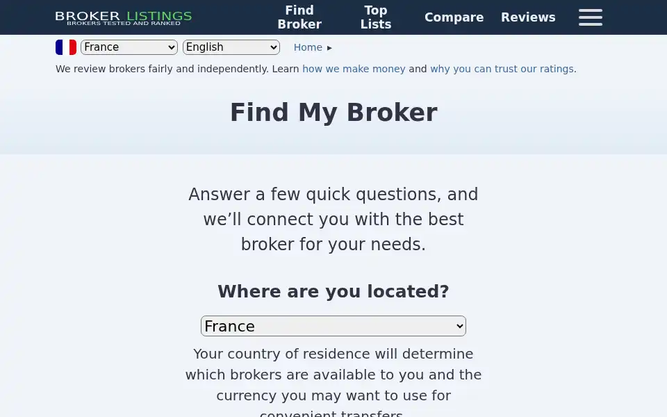 Screenshot of brokerlistings.com