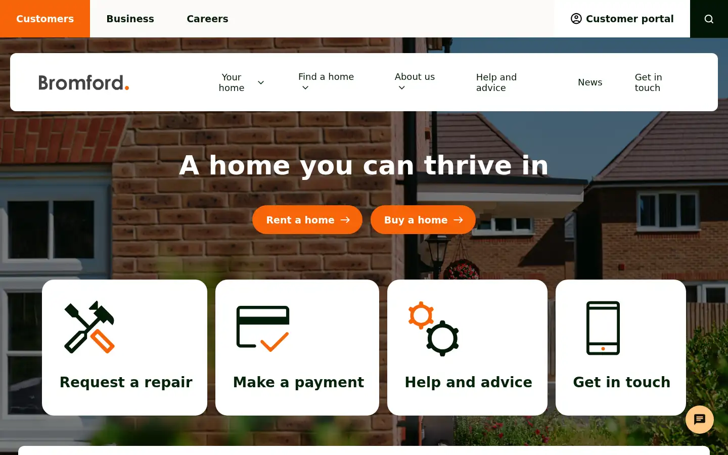 Screenshot of bromford.co.uk