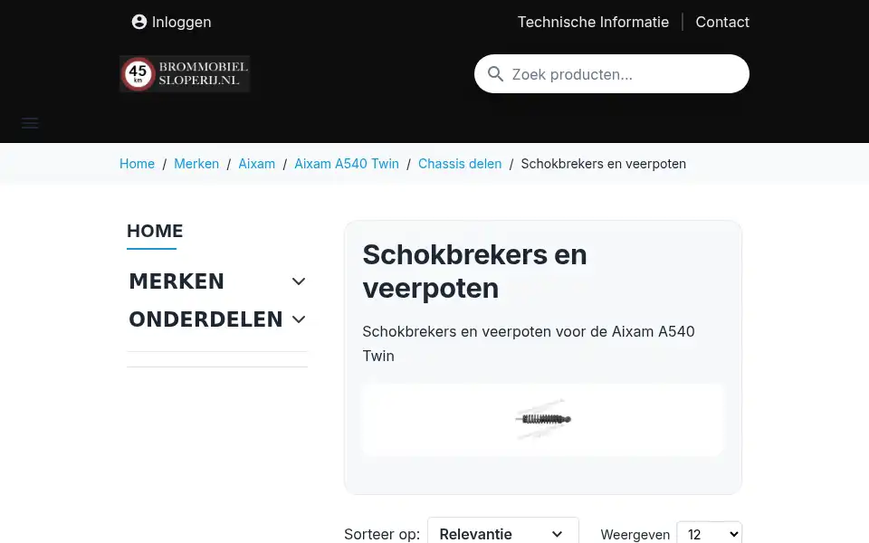 Screenshot of brommobielsloperij.nl
