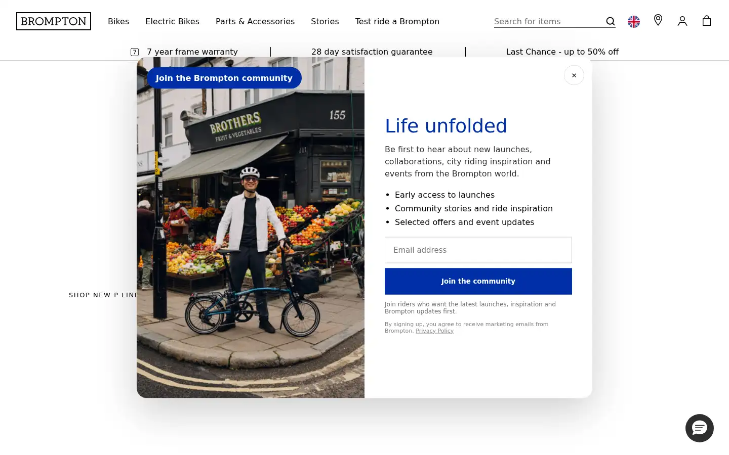 Screenshot of brompton.com