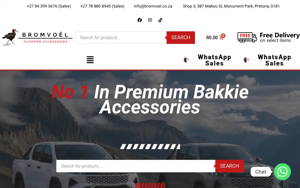 Screenshot of bromvoel.co.za