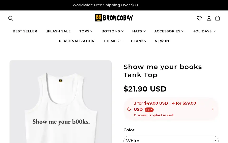 Screenshot of broncobay.com