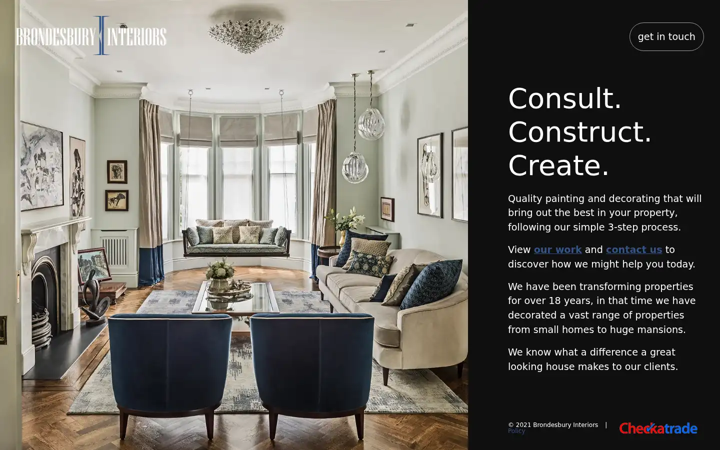 Screenshot of brondesburyinteriors.co.uk