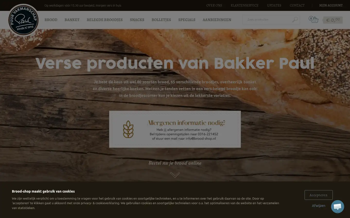 Screenshot of brood-shop.nl