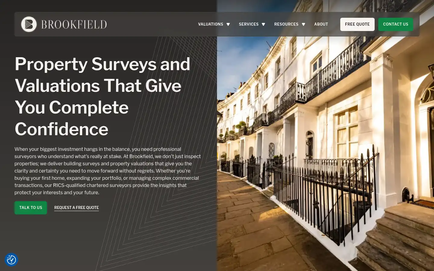 Screenshot of brookfieldsurveyors.com