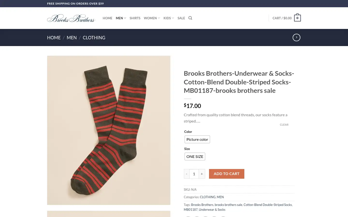 Screenshot of brooksbrothersoutlet.us.com