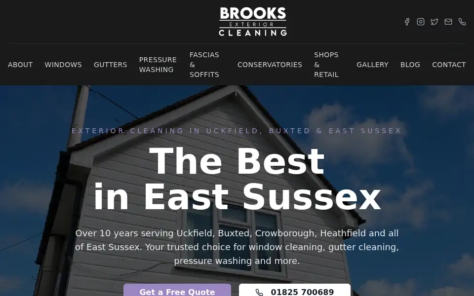 Screenshot of brookscleaning.co.uk