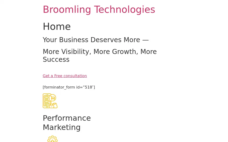 Screenshot of broomlingtech.com