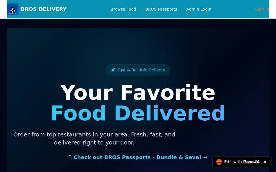 Screenshot of bros-delivery.com