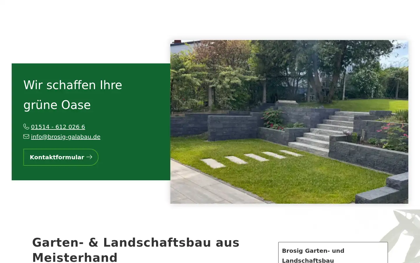 Screenshot of brosig-galabau.de
