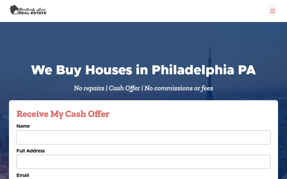 Screenshot of brotherlyloveproperties.com