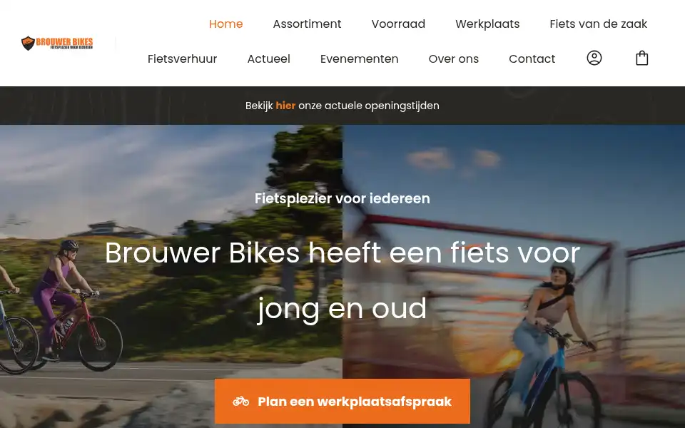 Screenshot of brouwerbikes.nl