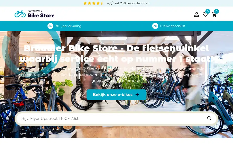 Screenshot of brouwerbikestore.nl