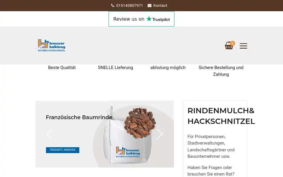 Screenshot of brouwerboomschors.nl