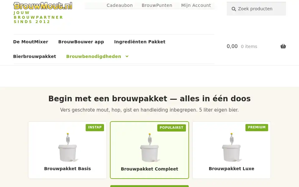 Screenshot of brouwmout.nl
