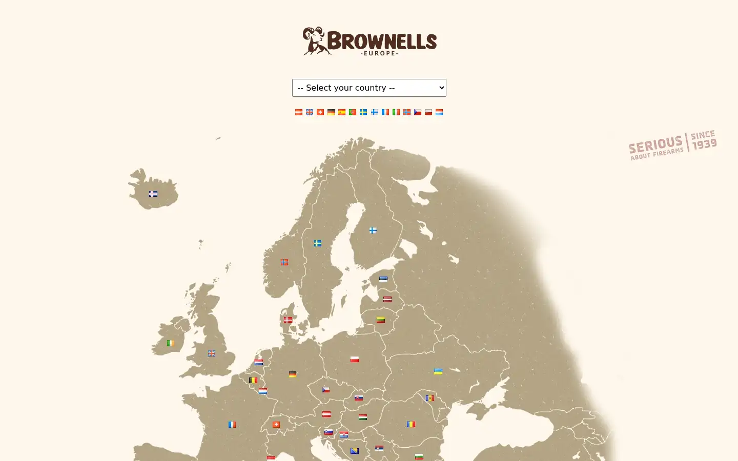 Screenshot of brownells.eu