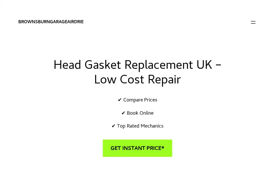 Screenshot of brownsburngarageairdrie.co.uk