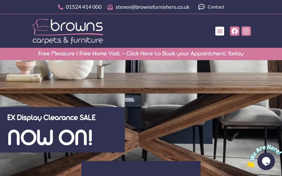 Screenshot of brownsfurnishers.co.uk