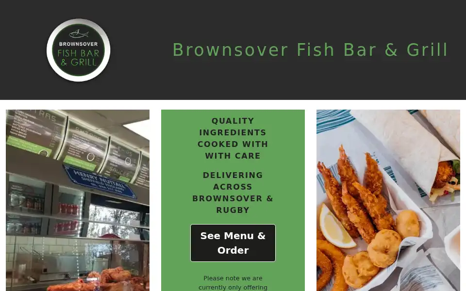 Screenshot of brownsoverfishbar.co.uk