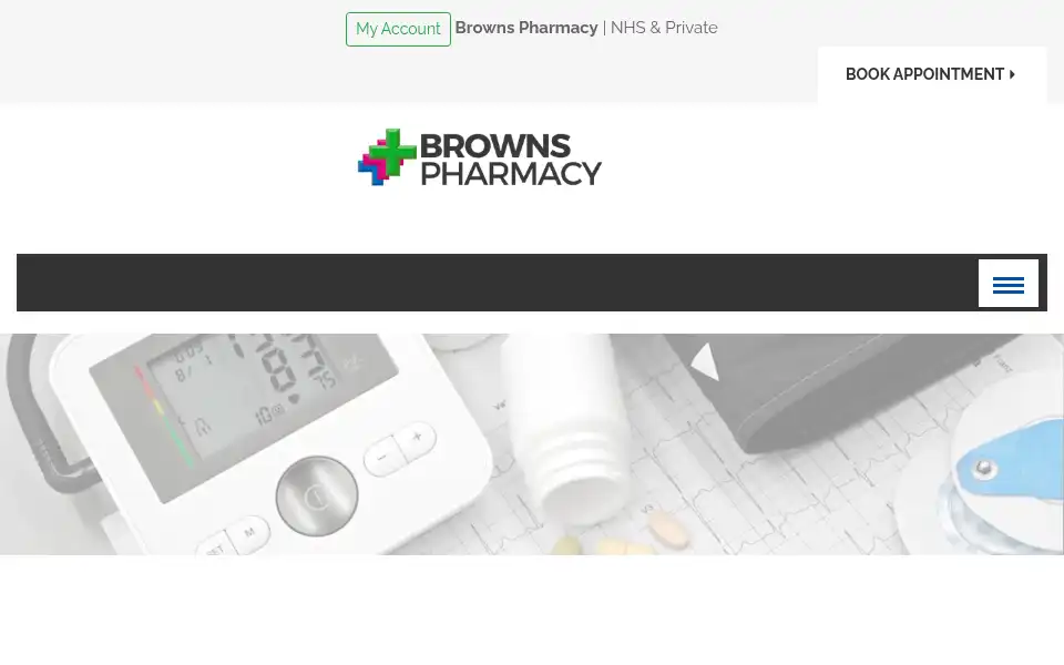 Screenshot of brownspharmacy.com