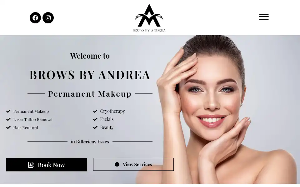 Screenshot of browsbyandrea.co.uk
