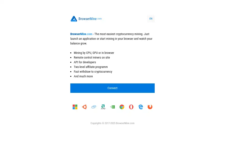 Screenshot of browsermine.com