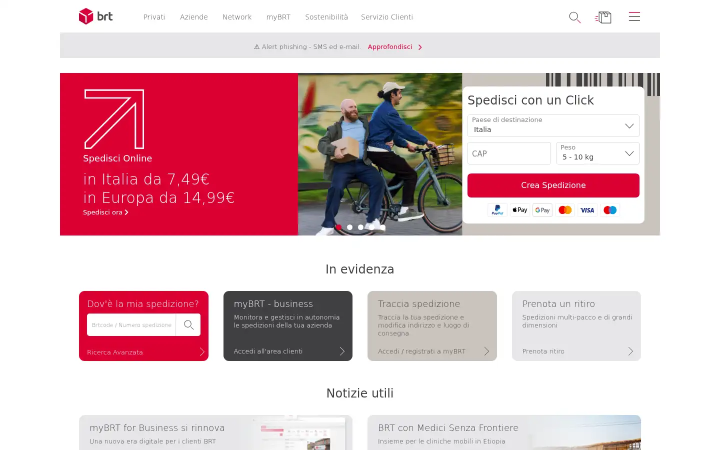 Screenshot of brt.it