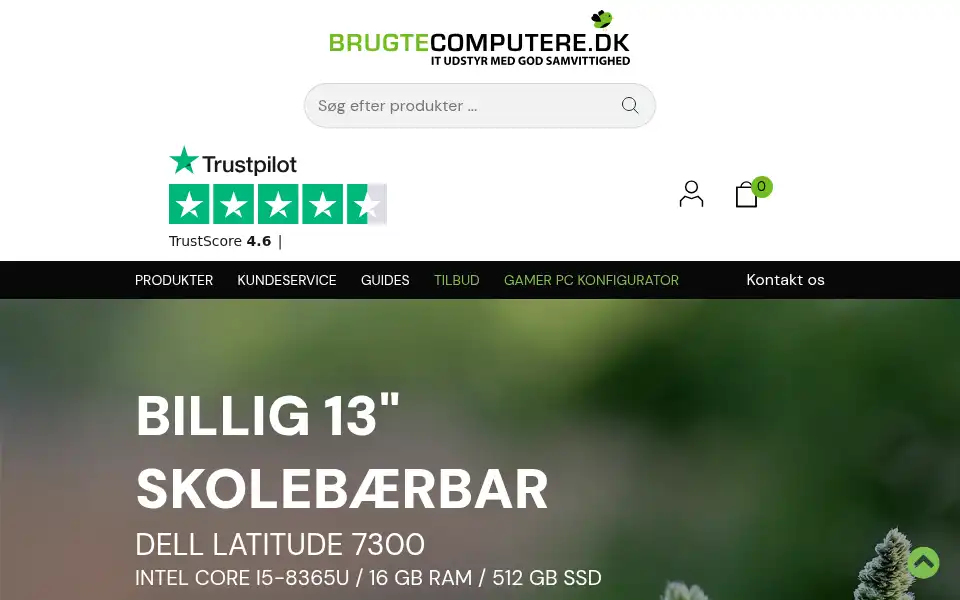 Screenshot of brugtecomputere.dk
