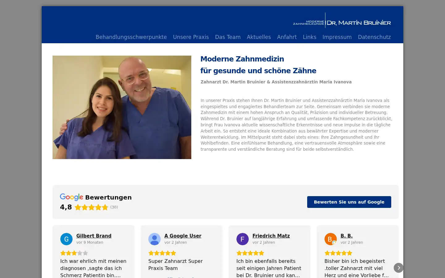 Screenshot of bruinier.de