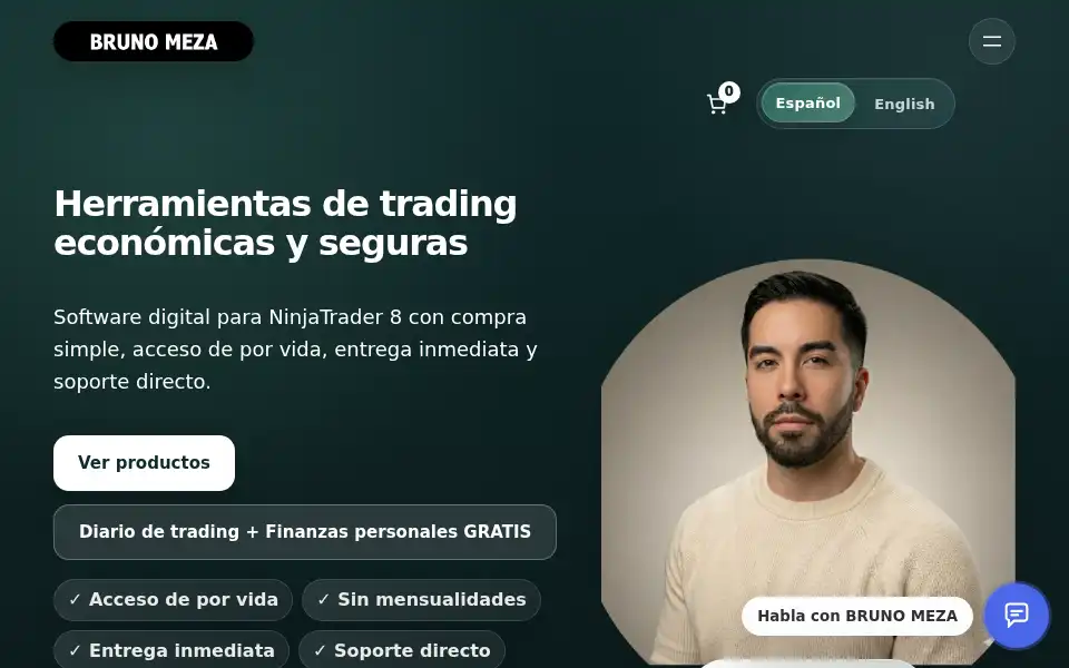 Screenshot of brunomeza.com