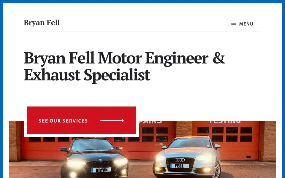 Screenshot of bryanfellmotorengineer.co.uk