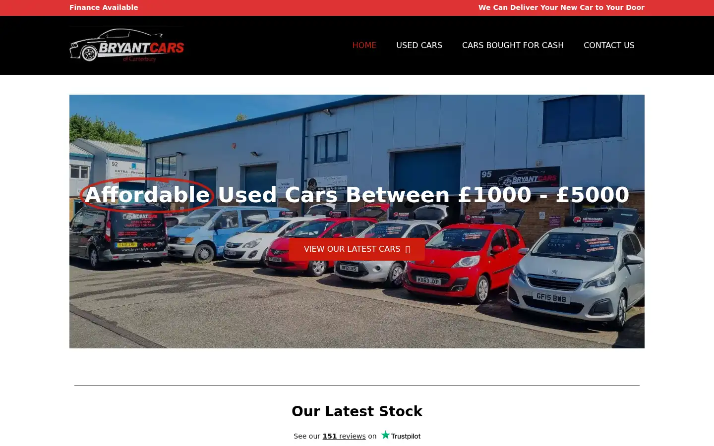 Screenshot of bryantcars.co.uk