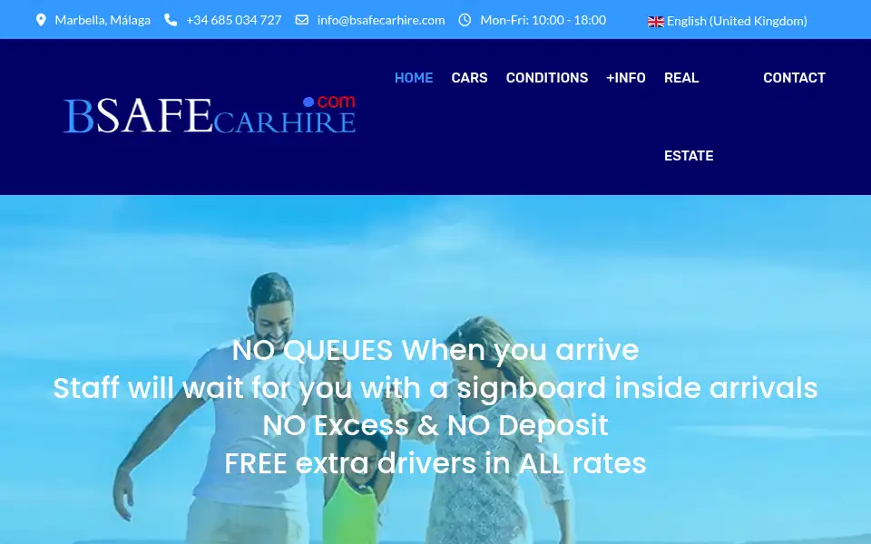Screenshot of bsafecarhire.com