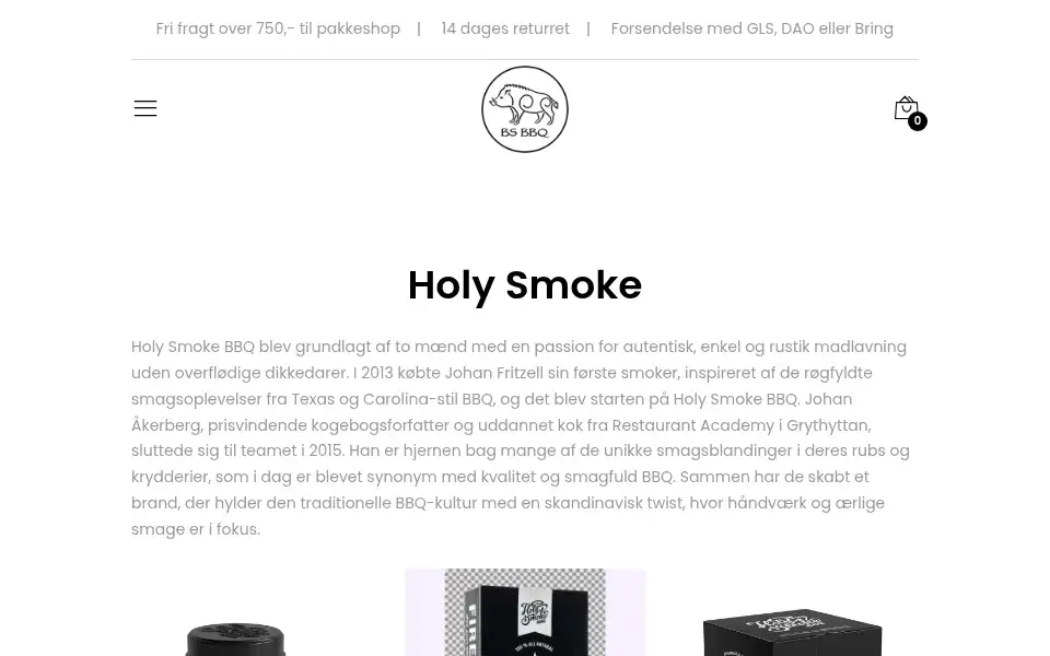 Screenshot of bsbbq.dk