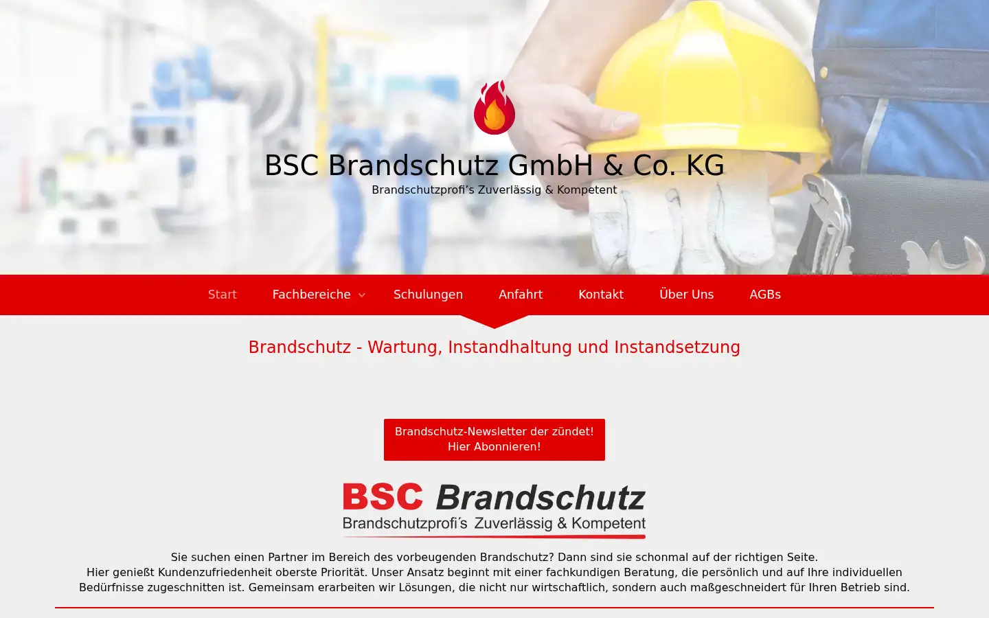 Screenshot of bsc-brandschutz.de