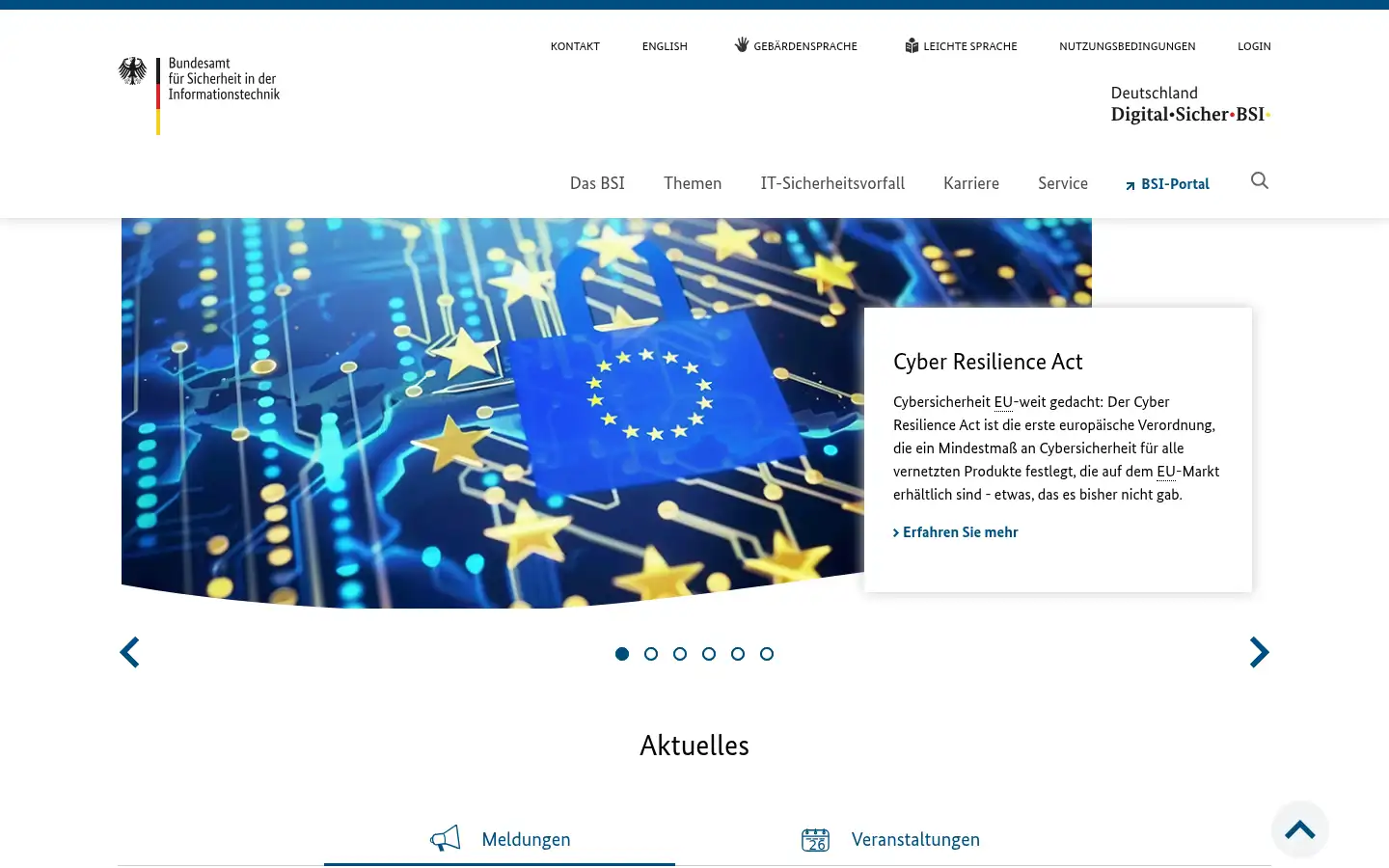 Screenshot of bsi.bund.de