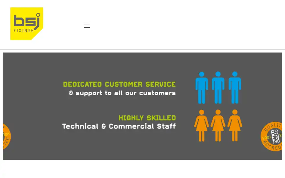 Screenshot of bsjfixings.com