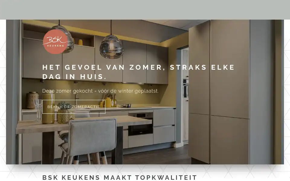 Screenshot of bskkeukens.nl