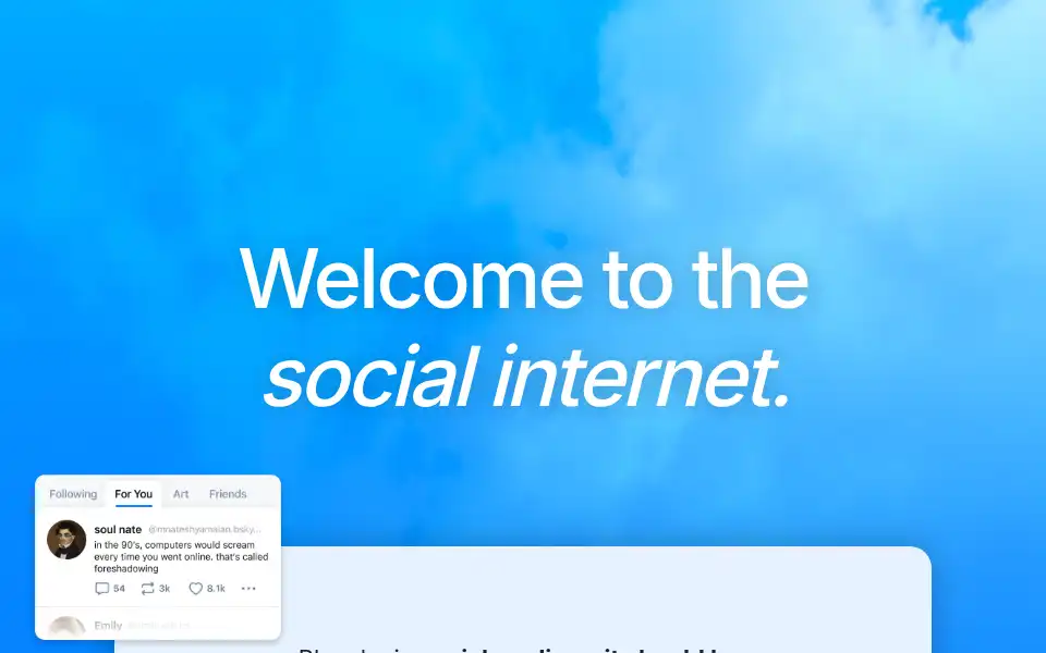 Screenshot of bsky.social