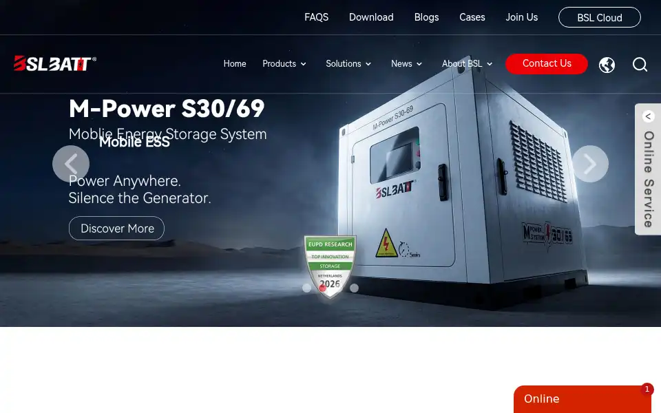 Screenshot of bsl-battery.com