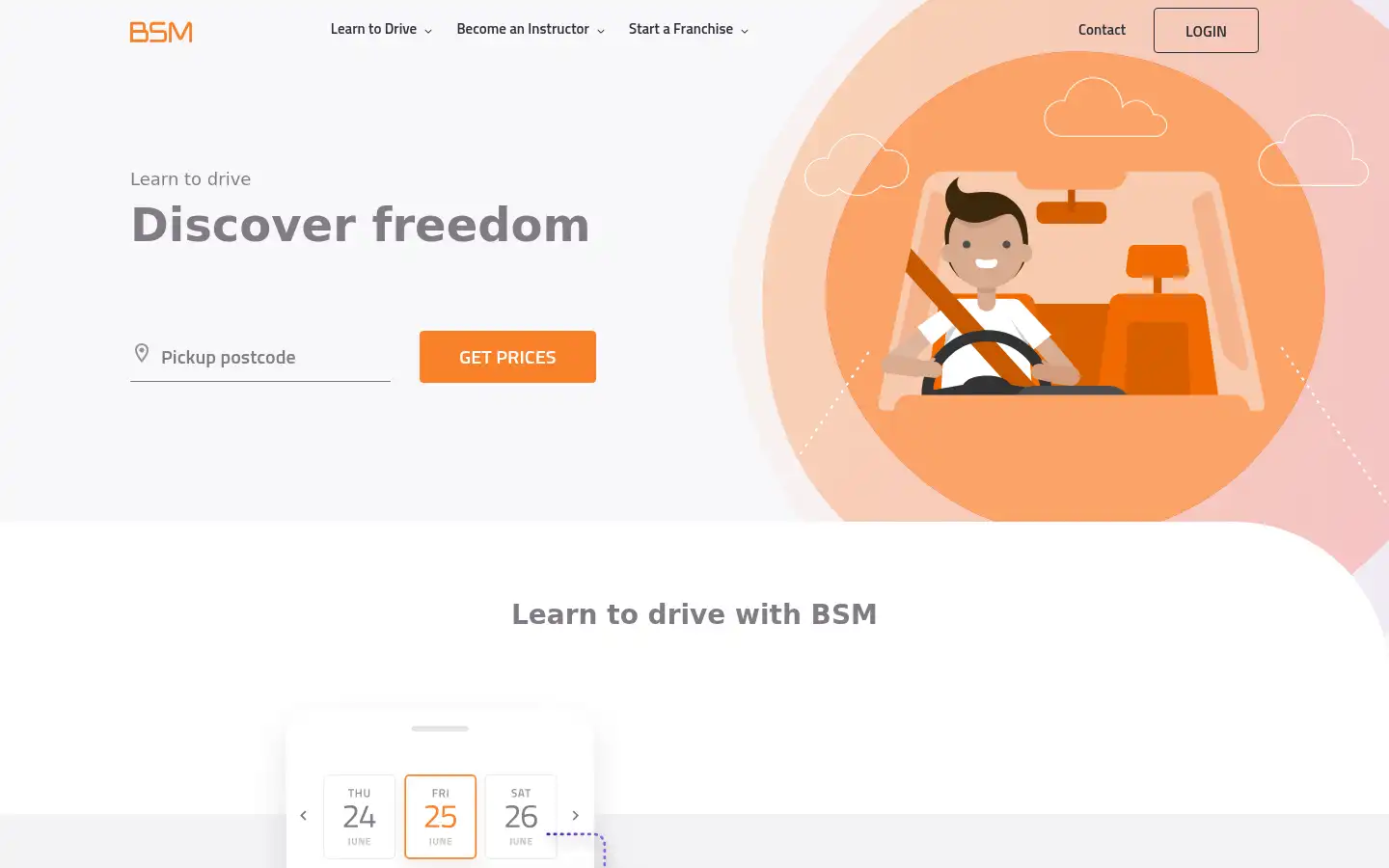 Screenshot of bsm.co.uk
