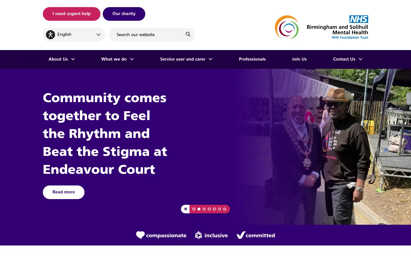 Screenshot of bsmhft.nhs.uk