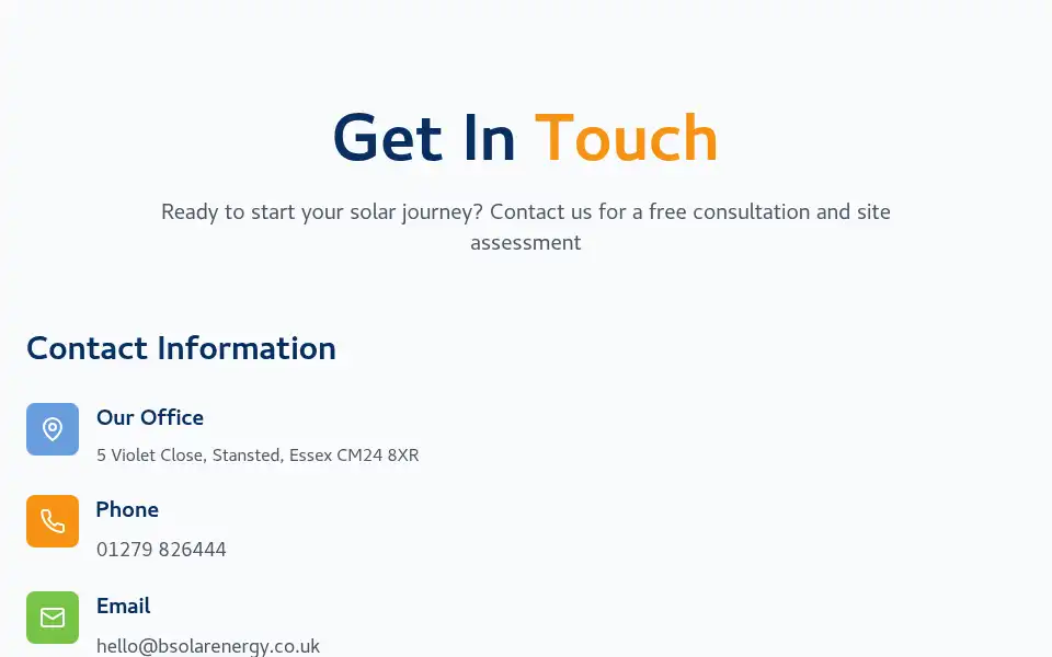 Screenshot of bsolarenergy.co.uk