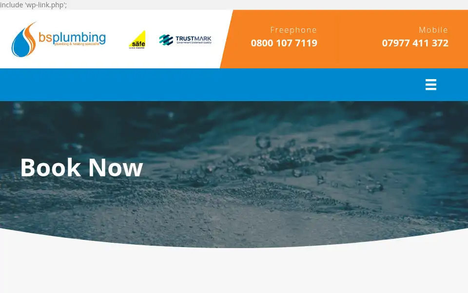 Screenshot of bsplumbing.co.uk