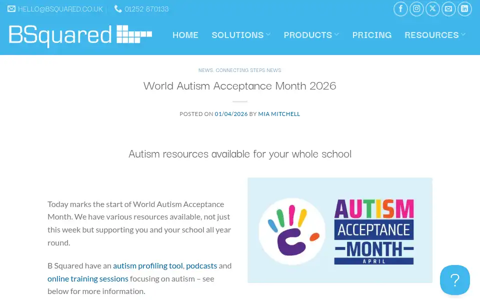 Screenshot of bsquared.co.uk