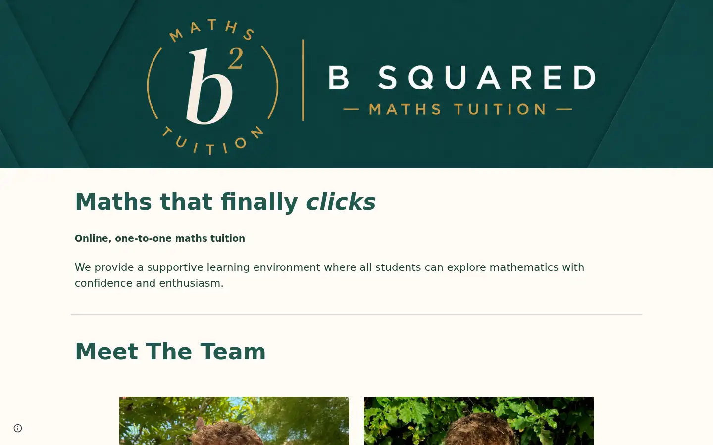 Screenshot of bsquaredtuition.co.uk