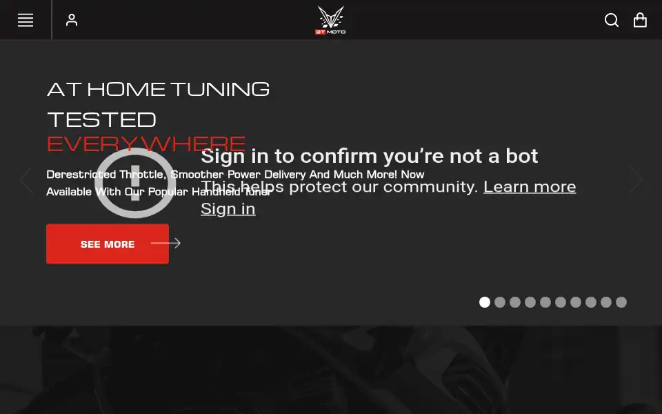 Screenshot of bt-moto.com