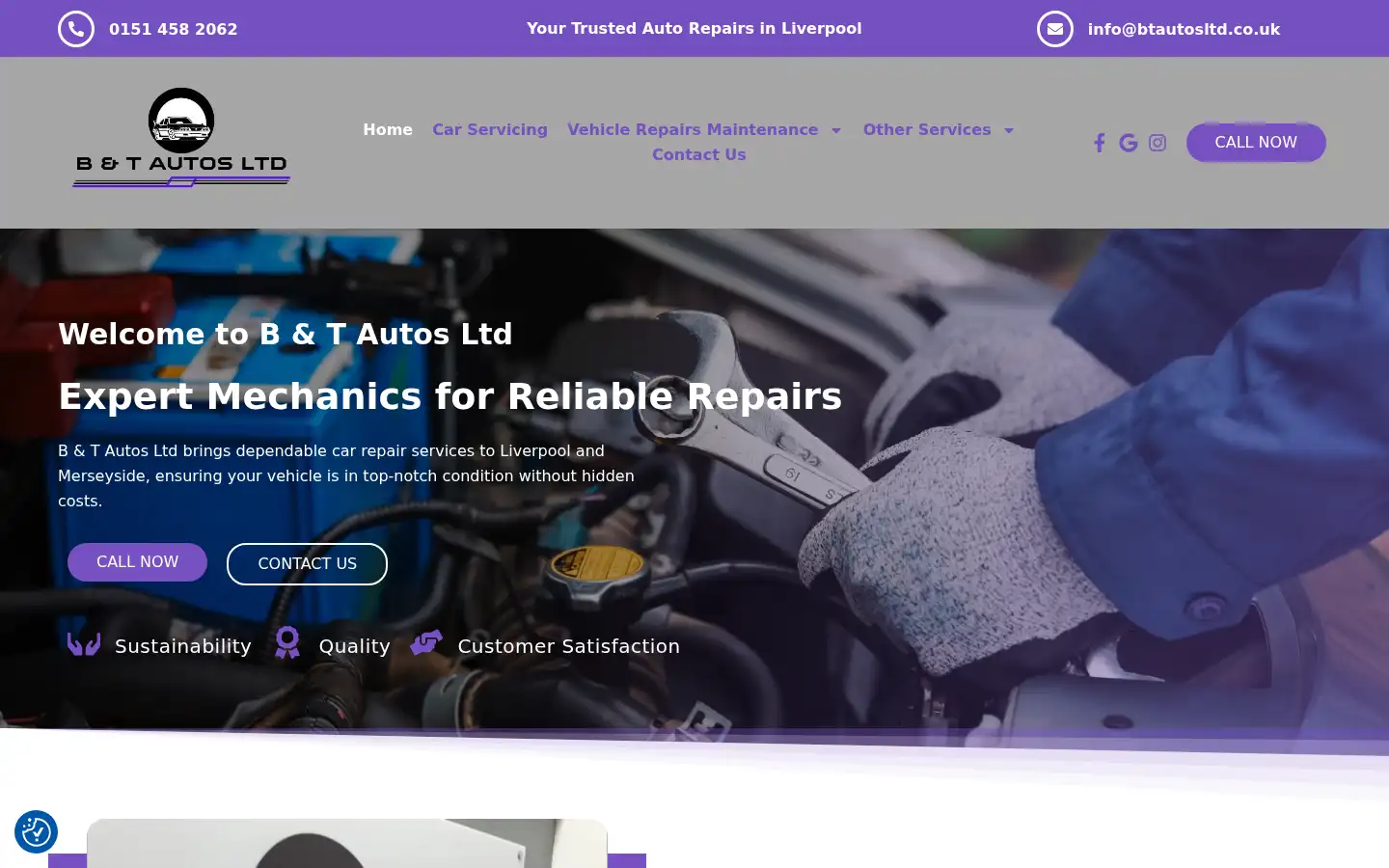 Screenshot of btautosltd.co.uk